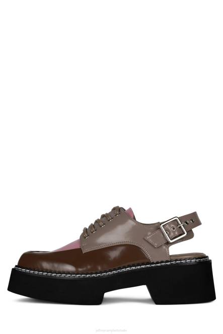 Jeffrey Campbell boeken NDHB1245 platform pomp bruine doos roze multi vrouwen