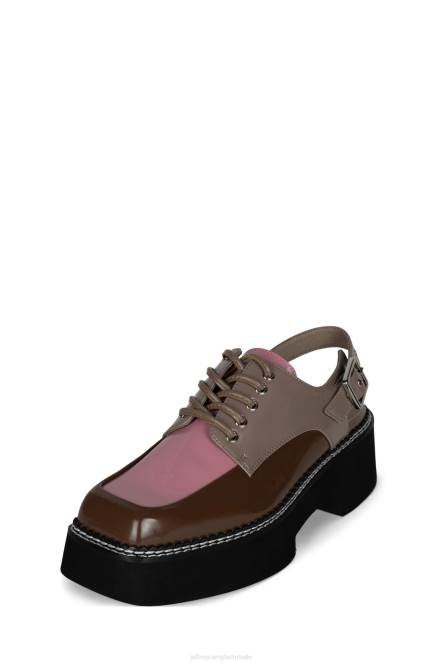 Jeffrey Campbell boeken NDHB1245 platform pomp bruine doos roze multi vrouwen