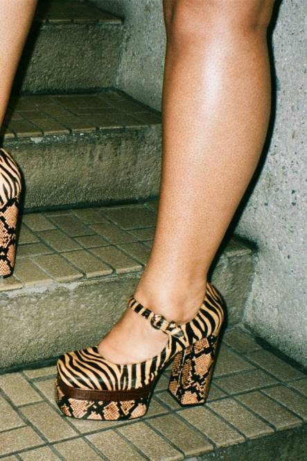 Jeffrey Campbell chillen-f NDHB1279 platform pomp beige zebra multi vrouwen