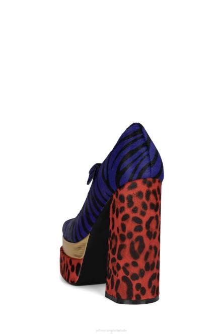 Jeffrey Campbell chillen-f NDHB1280 platform pomp dierenprint combi vrouwen