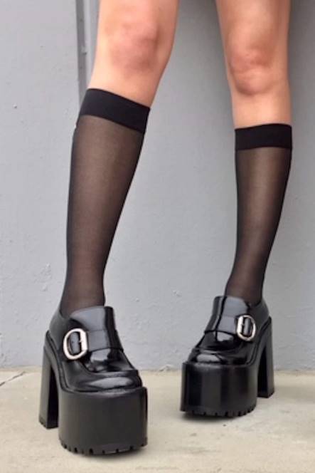 Jeffrey Campbell compenseren NDHB1246 platform pomp zwarte doos vrouwen