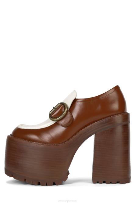 Jeffrey Campbell compenseren NDHB63 platform pomp bruin ivoor vrouwen