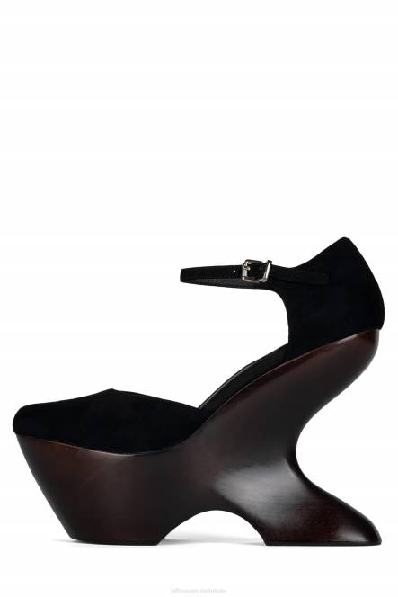 Jeffrey Campbell harmonie NDHB1273 platform pomp zwart suède vrouwen