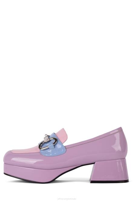 Jeffrey Campbell leerling-2 NDHB1263 platform pomp lila roze maagdenpalm pat combo vrouwen