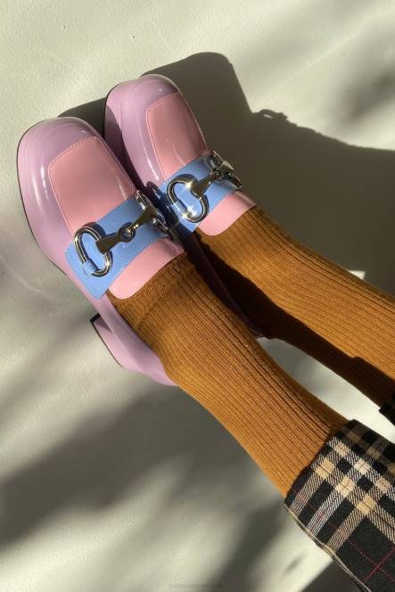 Jeffrey Campbell leerling-2 NDHB1263 platform pomp lila roze maagdenpalm pat combo vrouwen