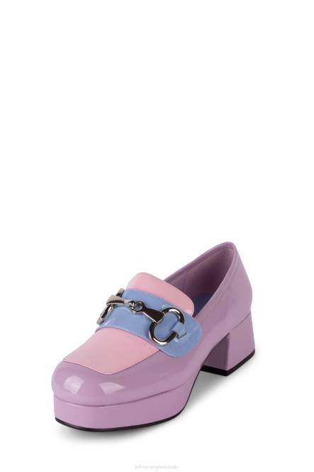 Jeffrey Campbell leerling-2 NDHB1263 platform pomp lila roze maagdenpalm pat combo vrouwen