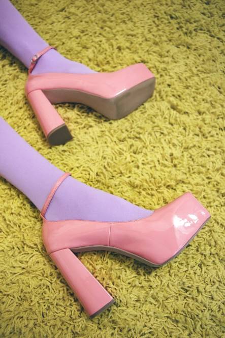 Jeffrey Campbell lekker NDHB1307 platform pomp koraal patent vrouwen
