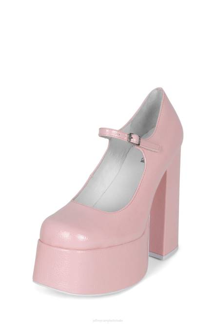 Jeffrey Campbell mary-j NDHB1302 platform pomp roze patent vrouwen