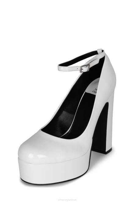 Jeffrey Campbell oké NDHB1301 platform pomp wit patent vrouwen