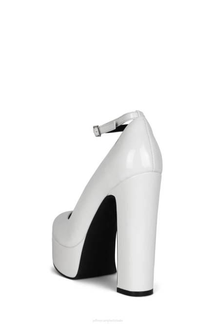 Jeffrey Campbell oké NDHB1301 platform pomp wit patent vrouwen