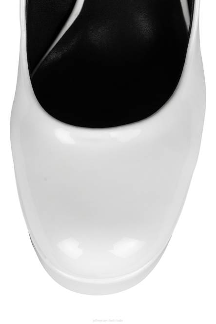 Jeffrey Campbell oké NDHB1301 platform pomp wit patent vrouwen