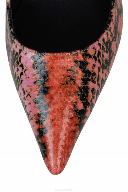 Jeffrey Campbell siouxsie-m NDHB1290 platform pomp oranje roze slang vrouwen