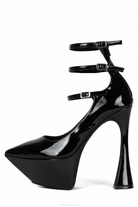 Jeffrey Campbell spionage NDHB1311 platform pomp zwart patent vrouwen