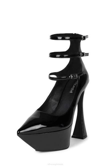Jeffrey Campbell spionage NDHB1311 platform pomp zwart patent vrouwen