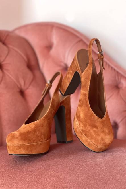 Jeffrey Campbell wed er op NDHB1305 platform pomp kameel suède vrouwen