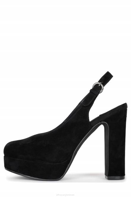 Jeffrey Campbell wed er op NDHB1306 platform pomp zwart suède vrouwen