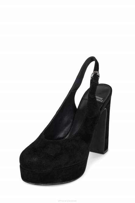 Jeffrey Campbell wed er op NDHB1306 platform pomp zwart suède vrouwen