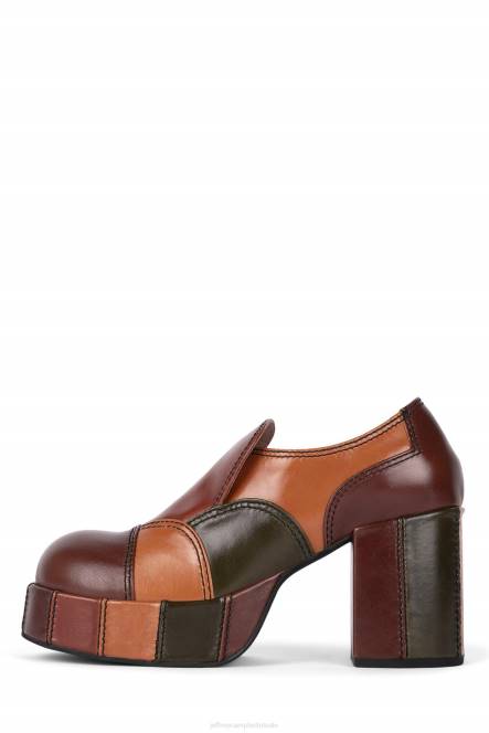 Jeffrey Campbell zigg NDHB1241 platform pomp bruine combi vrouwen