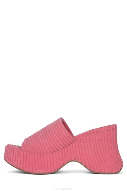 Jeffrey Campbell 6tien-2 NDHB38 platform sandaal roze gestreepte badstof vrouwen
