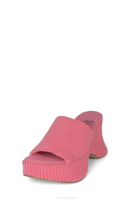 Jeffrey Campbell 6tien-2 NDHB38 platform sandaal roze gestreepte badstof vrouwen