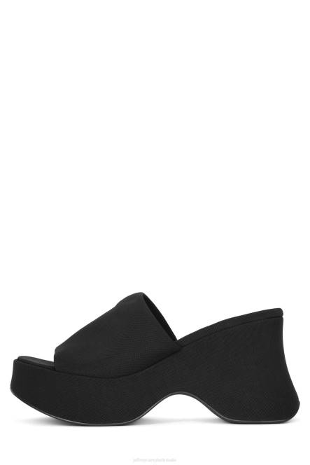 Jeffrey Campbell 6tien-2 NDHB39 platform sandaal zwart gaas vrouwen
