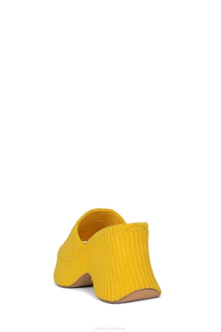 Jeffrey Campbell 6tien-2 NDHB40 platform sandaal gele streep badstof vrouwen