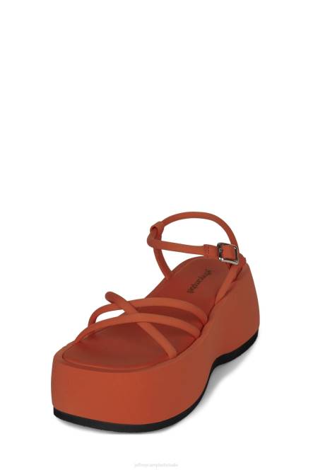 Jeffrey Campbell Gloeien NDHB252 platform sandaal oranje neopreen vrouwen