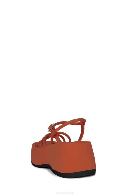 Jeffrey Campbell Gloeien NDHB252 platform sandaal oranje neopreen vrouwen