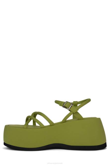 Jeffrey Campbell Gloeien NDHB253 platform sandaal chartreuse neopreen vrouwen