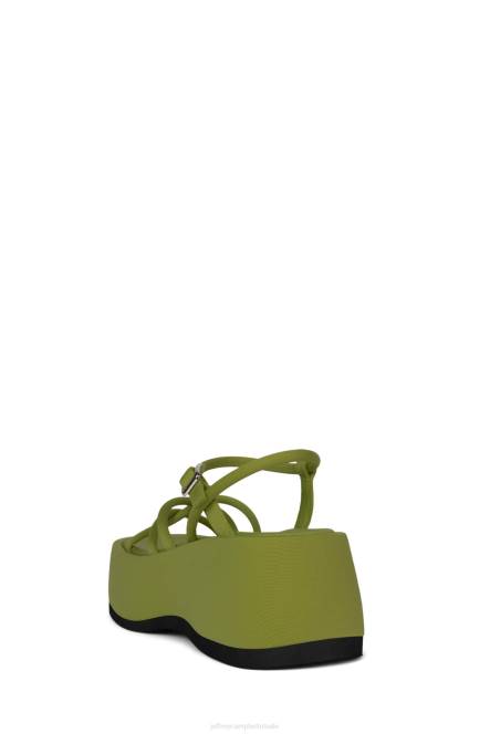 Jeffrey Campbell Gloeien NDHB253 platform sandaal chartreuse neopreen vrouwen