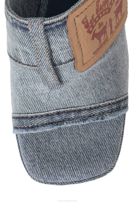 Jeffrey Campbell achterzak NDHB935 platform sandaal lichtblauwe denim tan vrouwen
