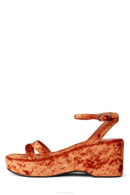 Jeffrey Campbell activeren NDHB933 platform sandaal donker natuurlijk geplet fluweel vrouwen