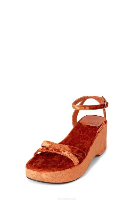 Jeffrey Campbell activeren NDHB933 platform sandaal donker natuurlijk geplet fluweel vrouwen