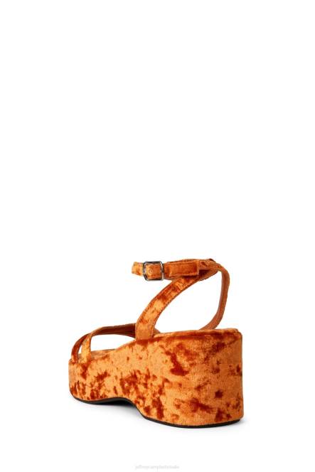 Jeffrey Campbell activeren NDHB933 platform sandaal donker natuurlijk geplet fluweel vrouwen