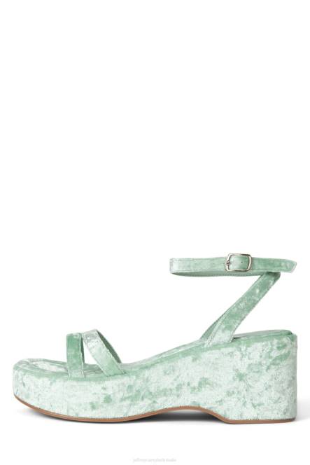 Jeffrey Campbell activeren NDHB934 platform sandaal mint geplet fluweel vrouwen