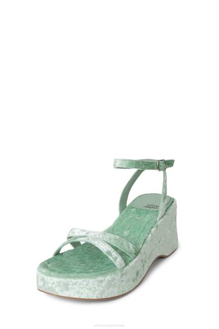 Jeffrey Campbell activeren NDHB934 platform sandaal mint geplet fluweel vrouwen