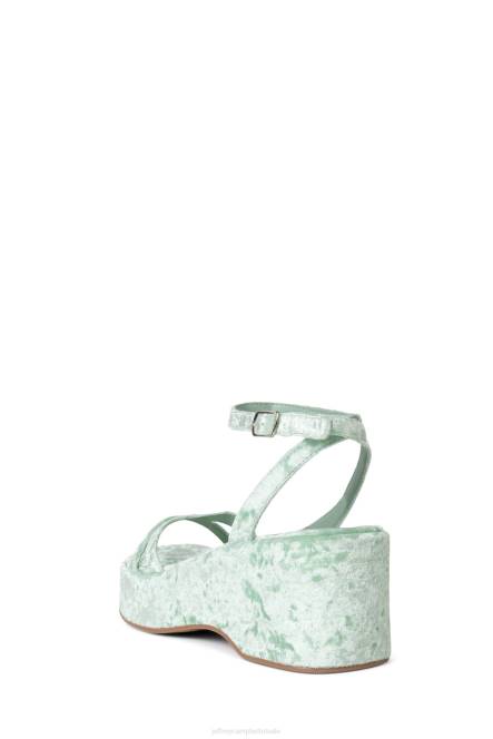 Jeffrey Campbell activeren NDHB934 platform sandaal mint geplet fluweel vrouwen
