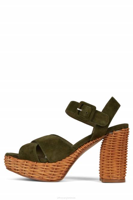 Jeffrey Campbell amma-2w NDHB1098 platform sandaal olijf suède vrouwen
