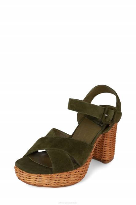 Jeffrey Campbell amma-2w NDHB1098 platform sandaal olijf suède vrouwen