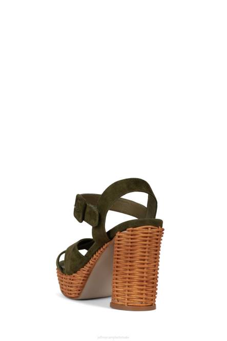 Jeffrey Campbell amma-2w NDHB1098 platform sandaal olijf suède vrouwen