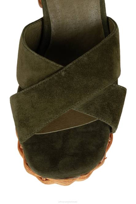 Jeffrey Campbell amma-2w NDHB1098 platform sandaal olijf suède vrouwen