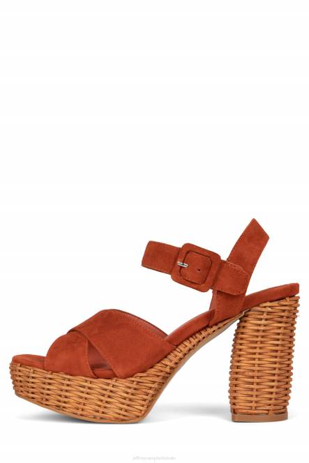 Jeffrey Campbell amma-2w NDHB1099 platform sandaal oranje suède vrouwen