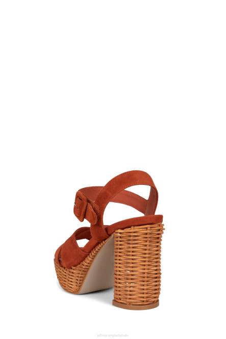 Jeffrey Campbell amma-2w NDHB1099 platform sandaal oranje suède vrouwen