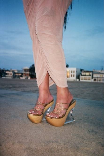 Jeffrey Campbell androïde NDHB1059 platform sandaal wit vrouwen