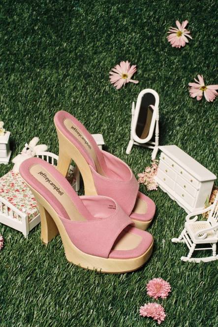 Jeffrey Campbell anna NDHB1130 platform sandaal roze denim vrouwen