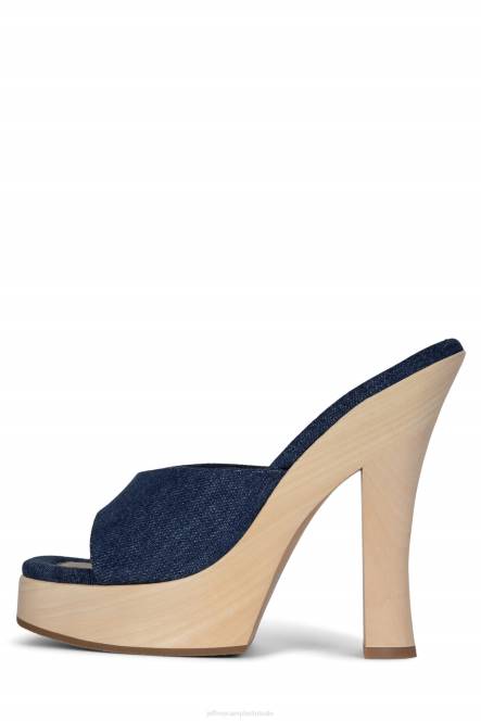 Jeffrey Campbell anna NDHB1131 platform sandaal blauw spijkerstof vrouwen