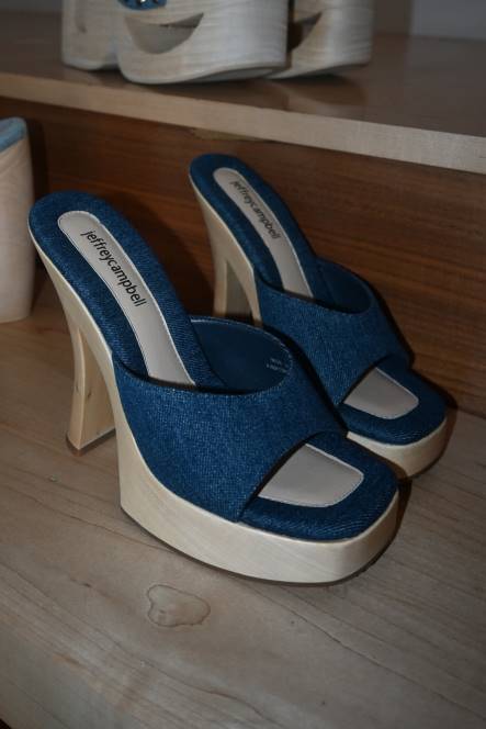 Jeffrey Campbell anna NDHB1131 platform sandaal blauw spijkerstof vrouwen