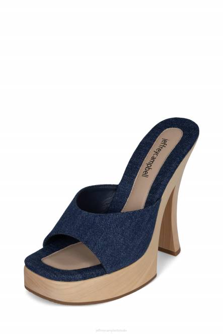 Jeffrey Campbell anna NDHB1131 platform sandaal blauw spijkerstof vrouwen