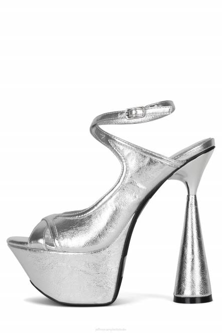 Jeffrey Campbell atmosfeer NDHB1033 platform sandaal zilver metallic vrouwen