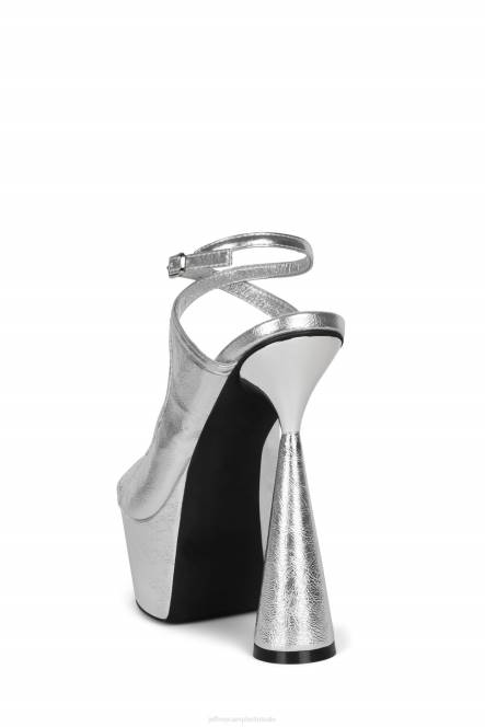 Jeffrey Campbell atmosfeer NDHB1033 platform sandaal zilver metallic vrouwen